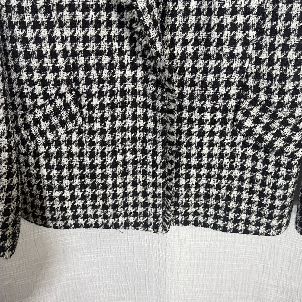 Skies Are Blue Fringed Houndstooth Blazer medium - Picture 7 of 11